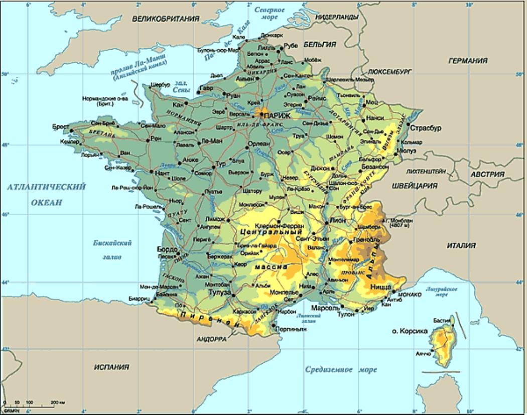 площадь страны франции